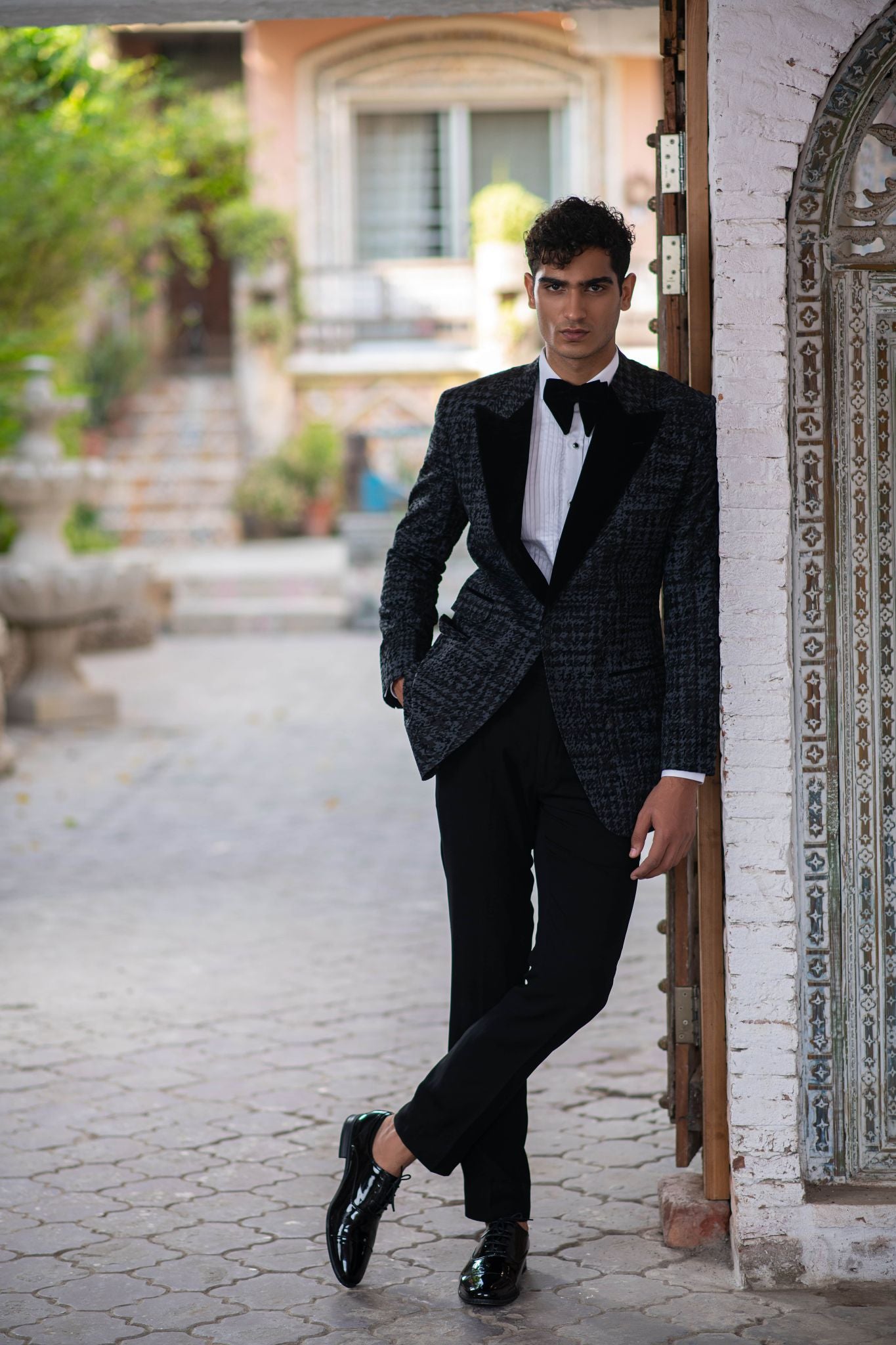 Black American Velvet One Button Tuxedo