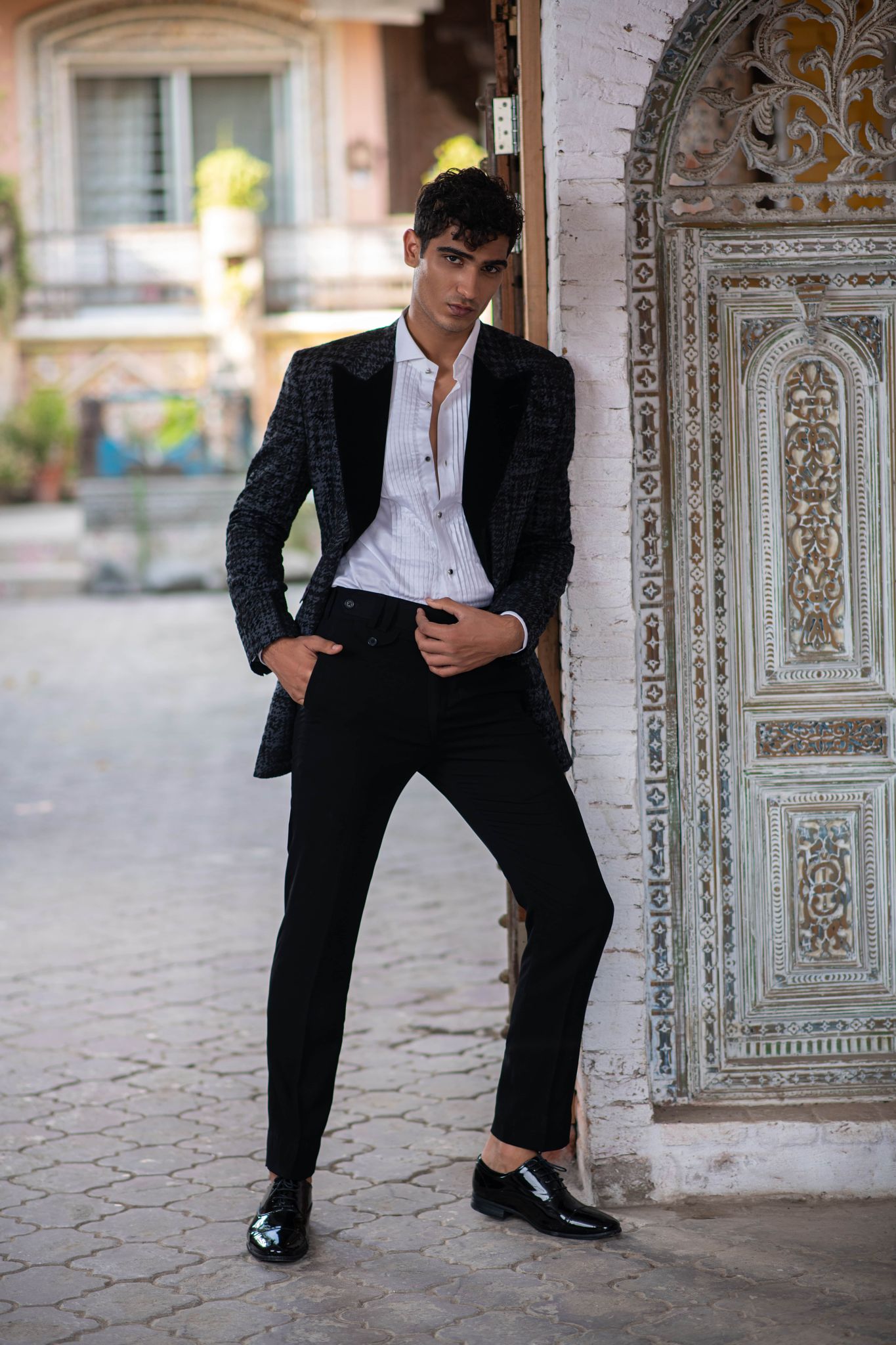 Black American Velvet One Button Tuxedo