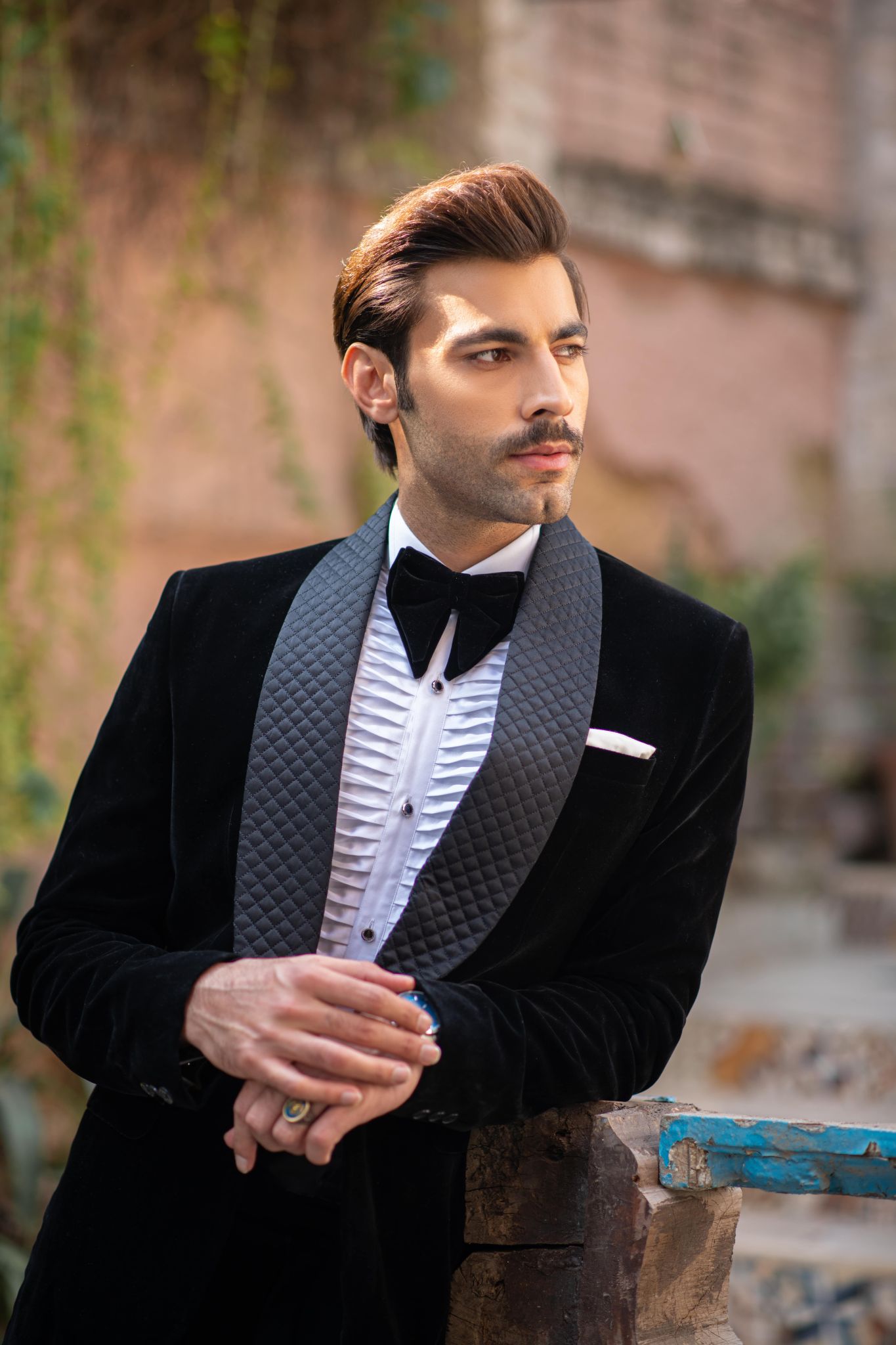 Midnight Black Single Breasted Velvet Tuxedo