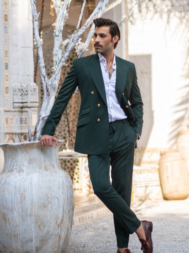 English Green Formal Suit Secondary image