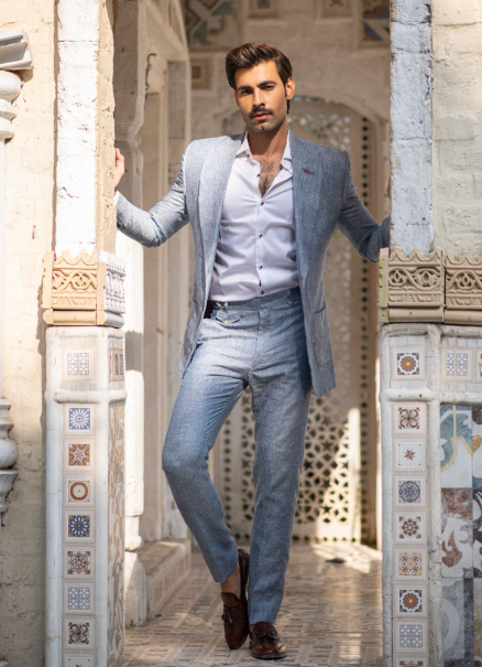 Casual Smokey Blue Suit Main image