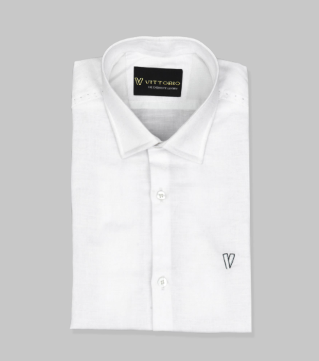 Premium White Button-up Shirt